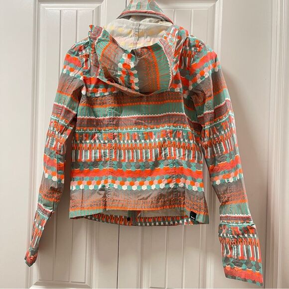 Bench Geometric Tribal Print Jacket Orange Turquoise - S - Picture 4 of 12